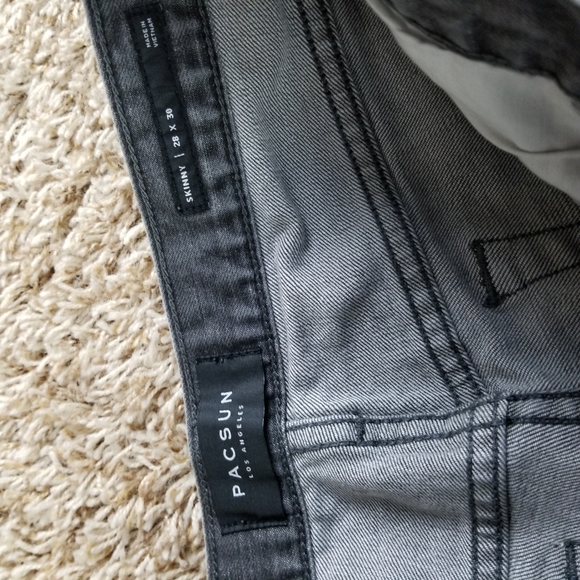 Pacsun| Gray distressed skinny jeans 28×30 - Picture 7 of 10